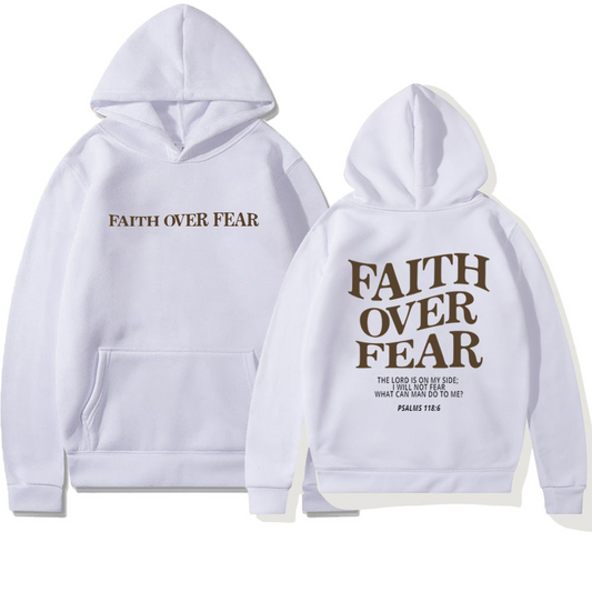 Sudadera con capucha “Faith Over Fear”