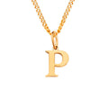 Collar acero inoxidable 14K con letras A–Z