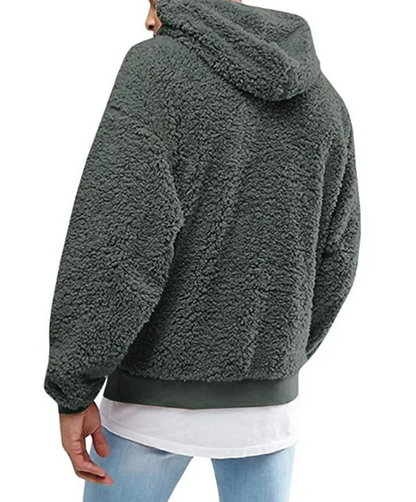 Sudadera con Capucha para Hombre de Lana y Forro Polar Estilo Europeo y Americano